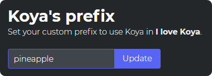 what is my prefix but on the dashboard
