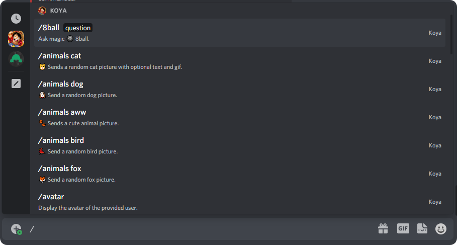 Slash Commands